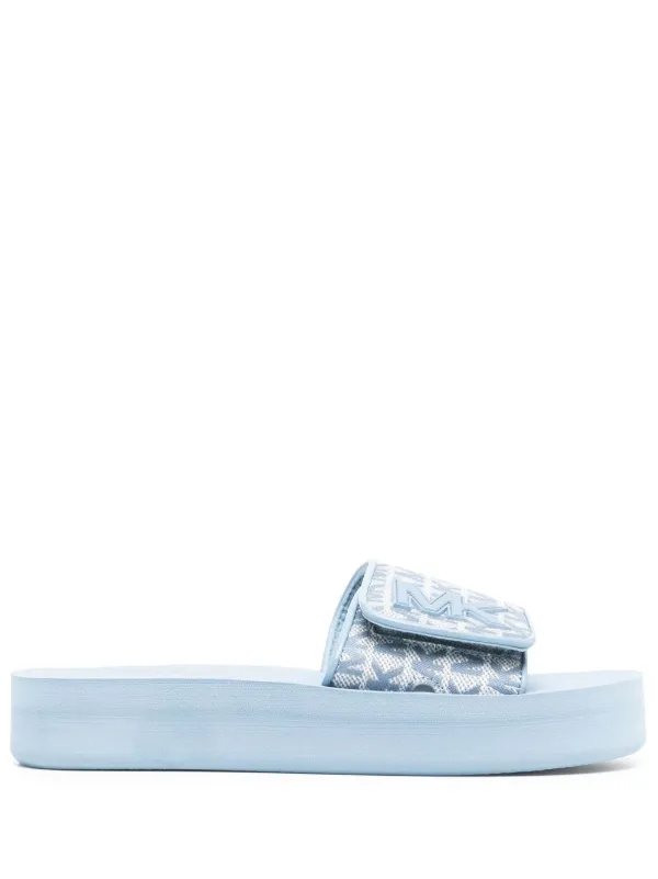 Michael Kors Monogram Logo Platfom Sliders - Farfetch