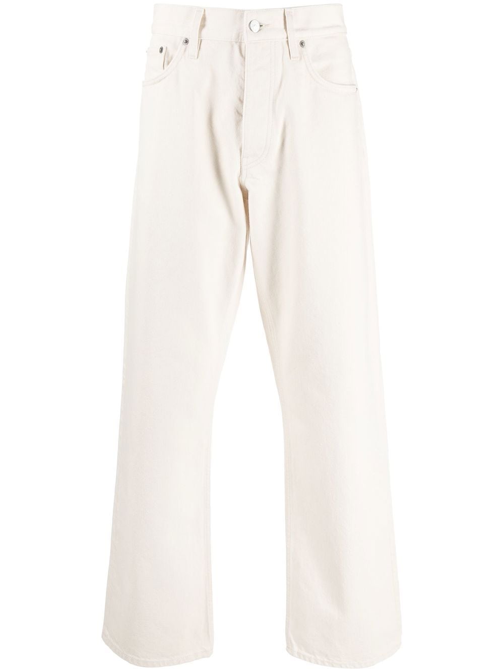 straight-leg organic-cotton trousers