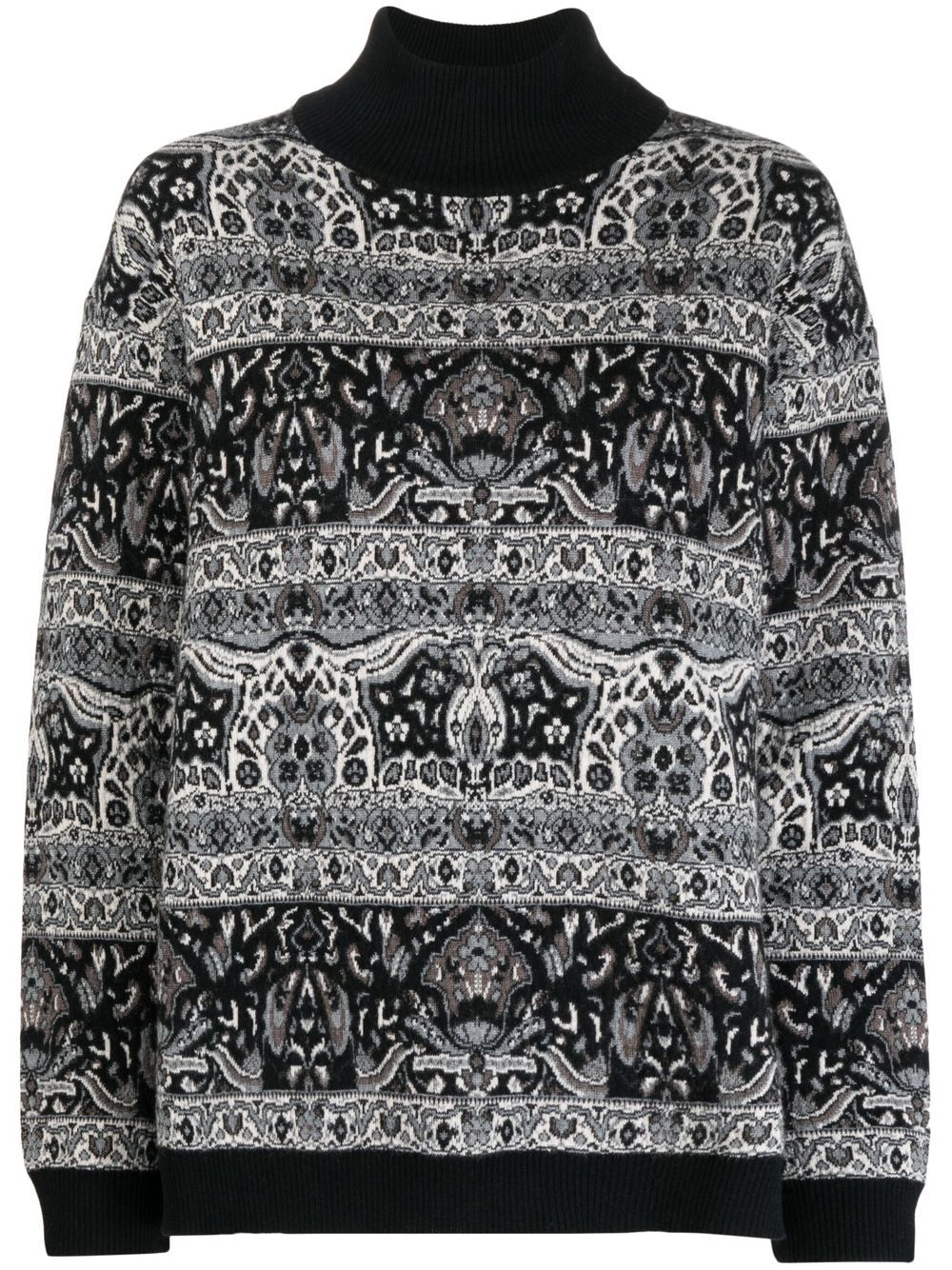 Lupetto jacquard-pattern sweater