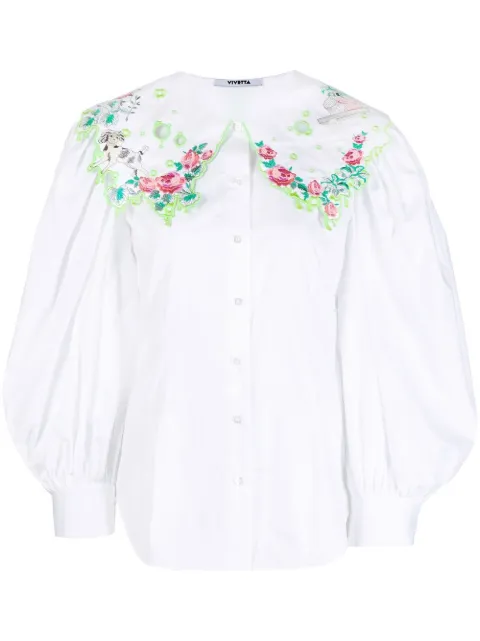 Vivetta embroidered-collar blouse