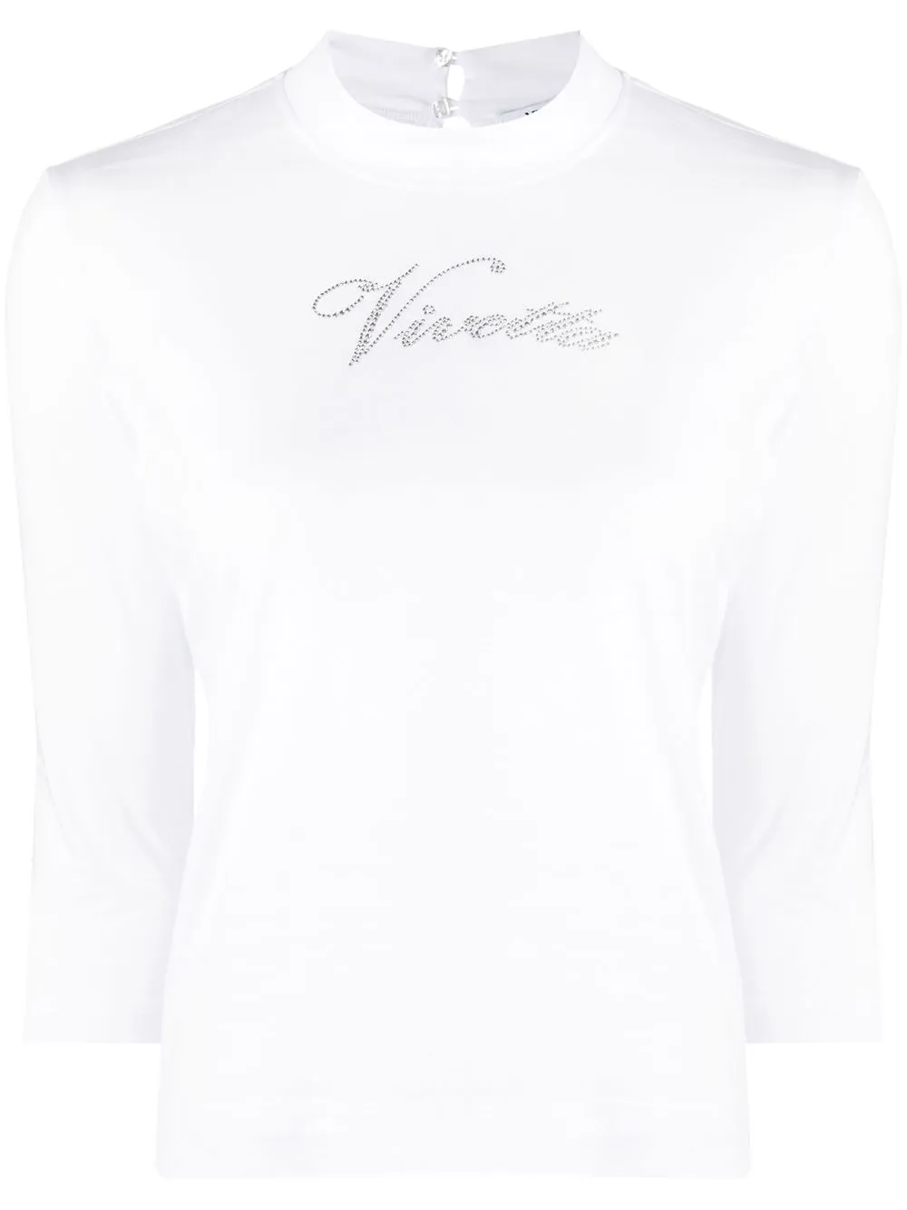 

Vivetta playera con logo de strass - Blanco