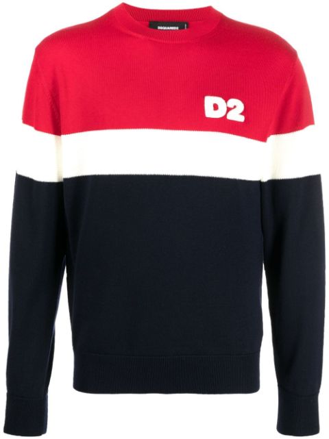 DSQUARED2 colour-block wool jumper Men