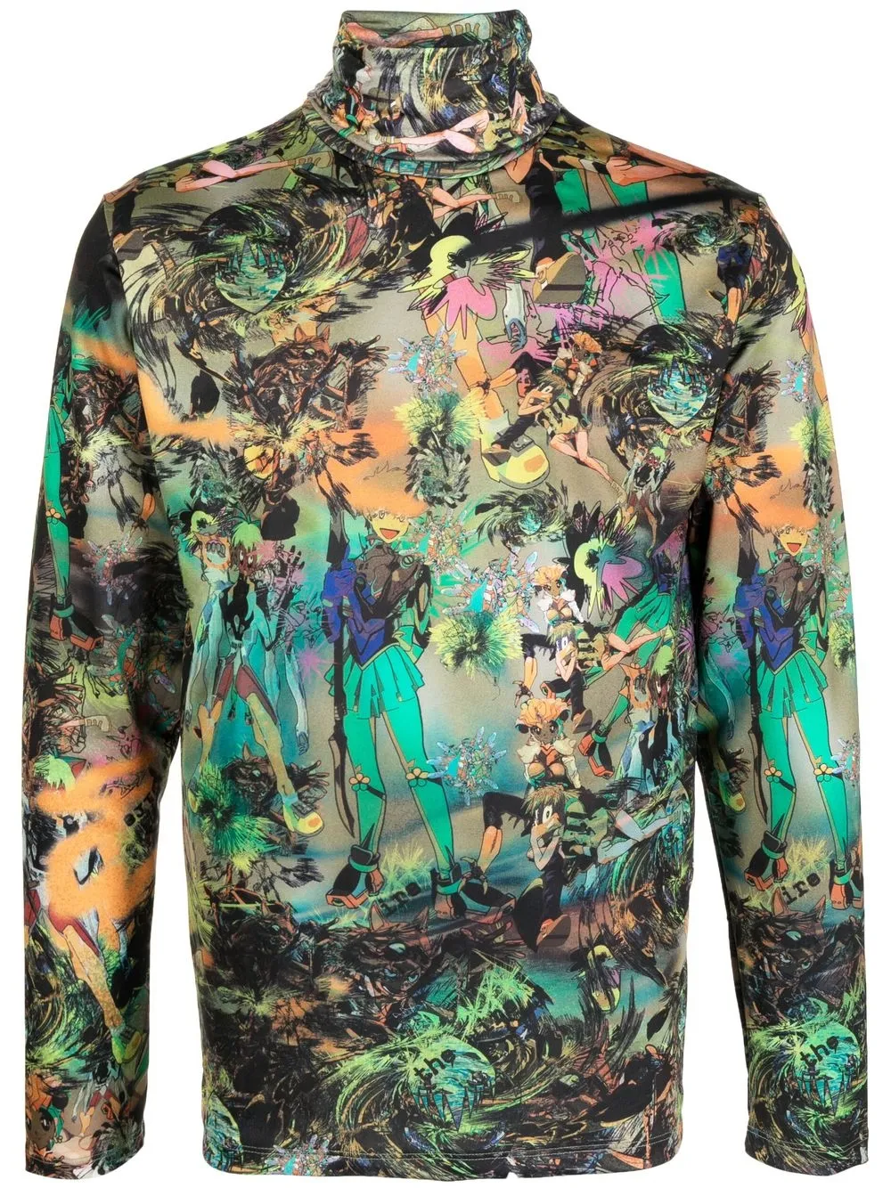 

Liberal Youth Ministry graphic print high neck top - Multicolour
