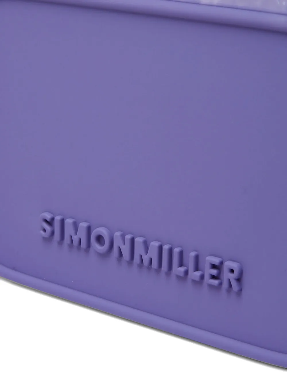Simon Miller Clutch met logo-reliëf Paars