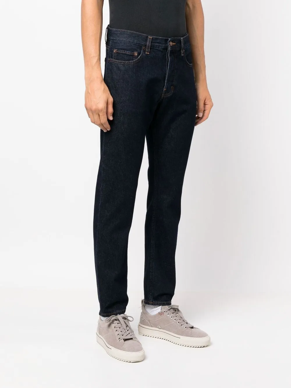  Haikure Halbhohe Straight Leg Jeans   Blau 