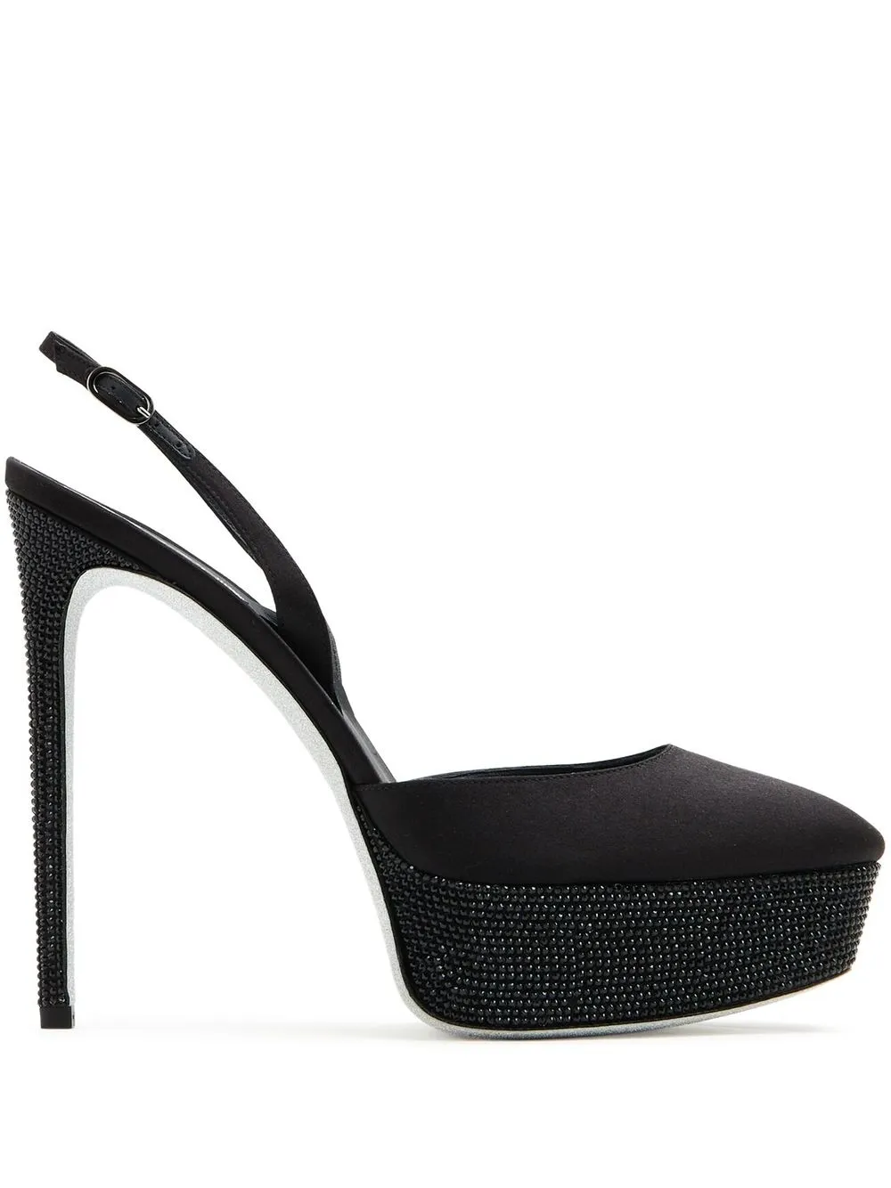 

René Caovilla crystal-embellished 140mm sandals - Black