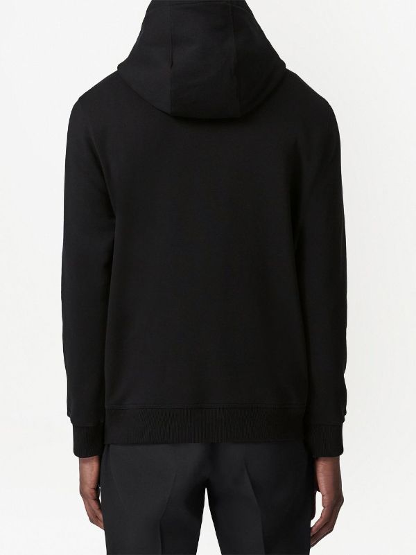 Burberry logo applique online hoodie