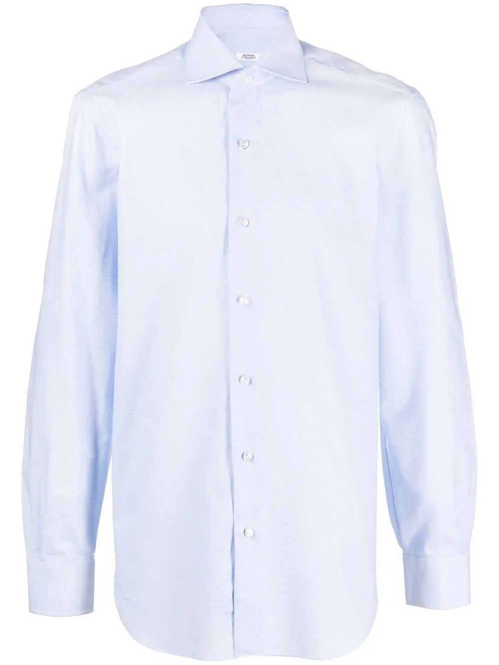 

Barba spread-collar cotton shirt - Blue