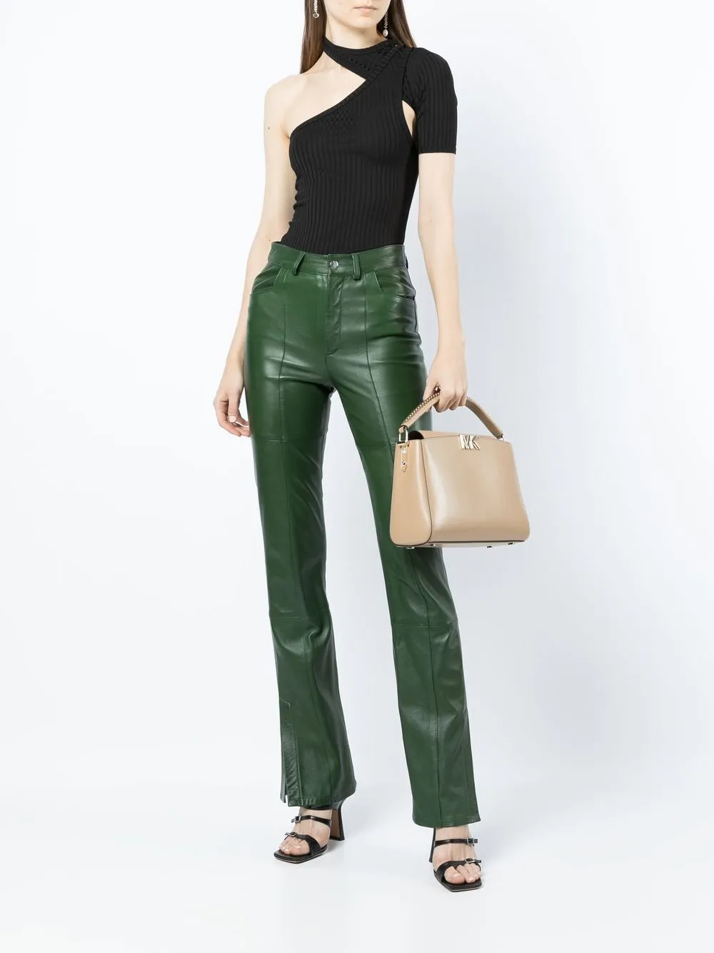 Michael Kors Karlie crossbodytas met logoplakkaat - Bruin