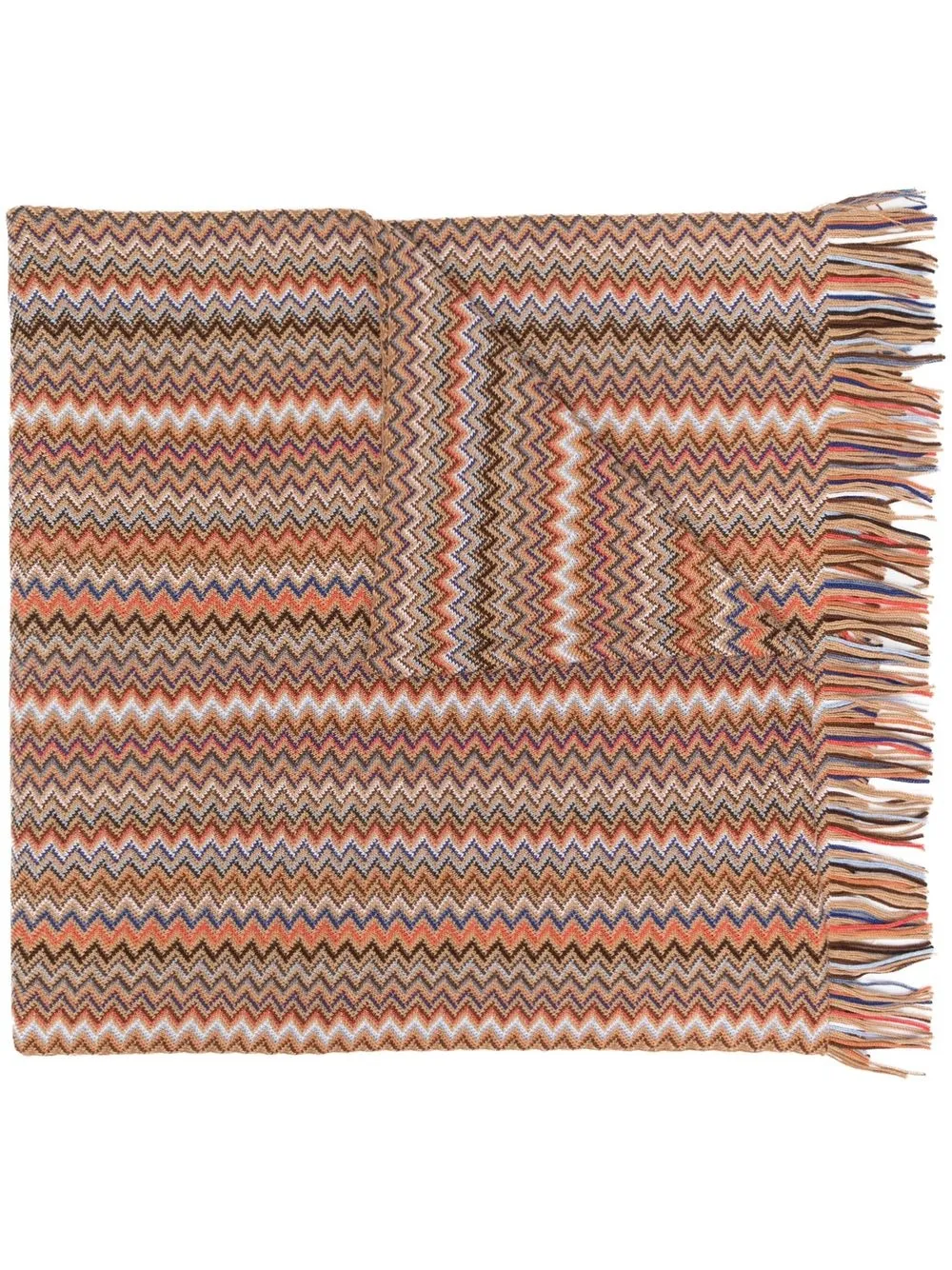 

Missoni bufanda tejida en zigzag - Neutro