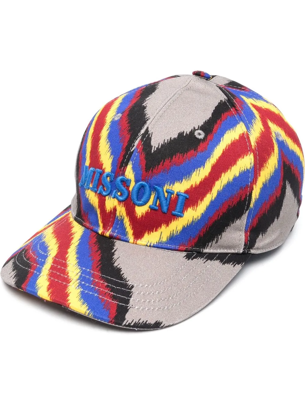 

Missoni logo-print zigzag cap - Grey