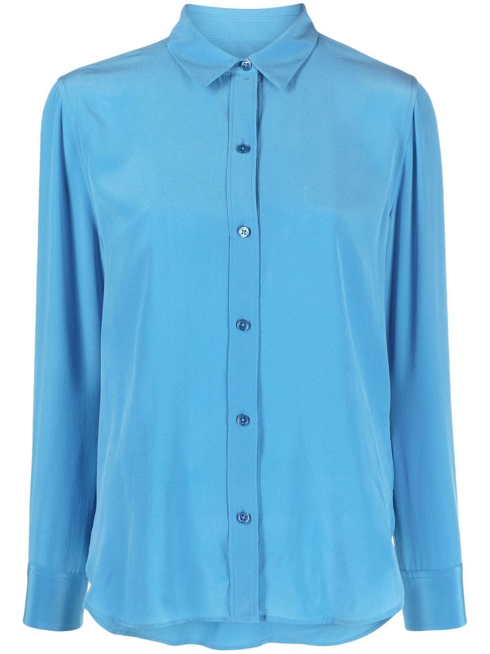 Equipment Slim Signature Silk Shirt In Blue | ModeSens