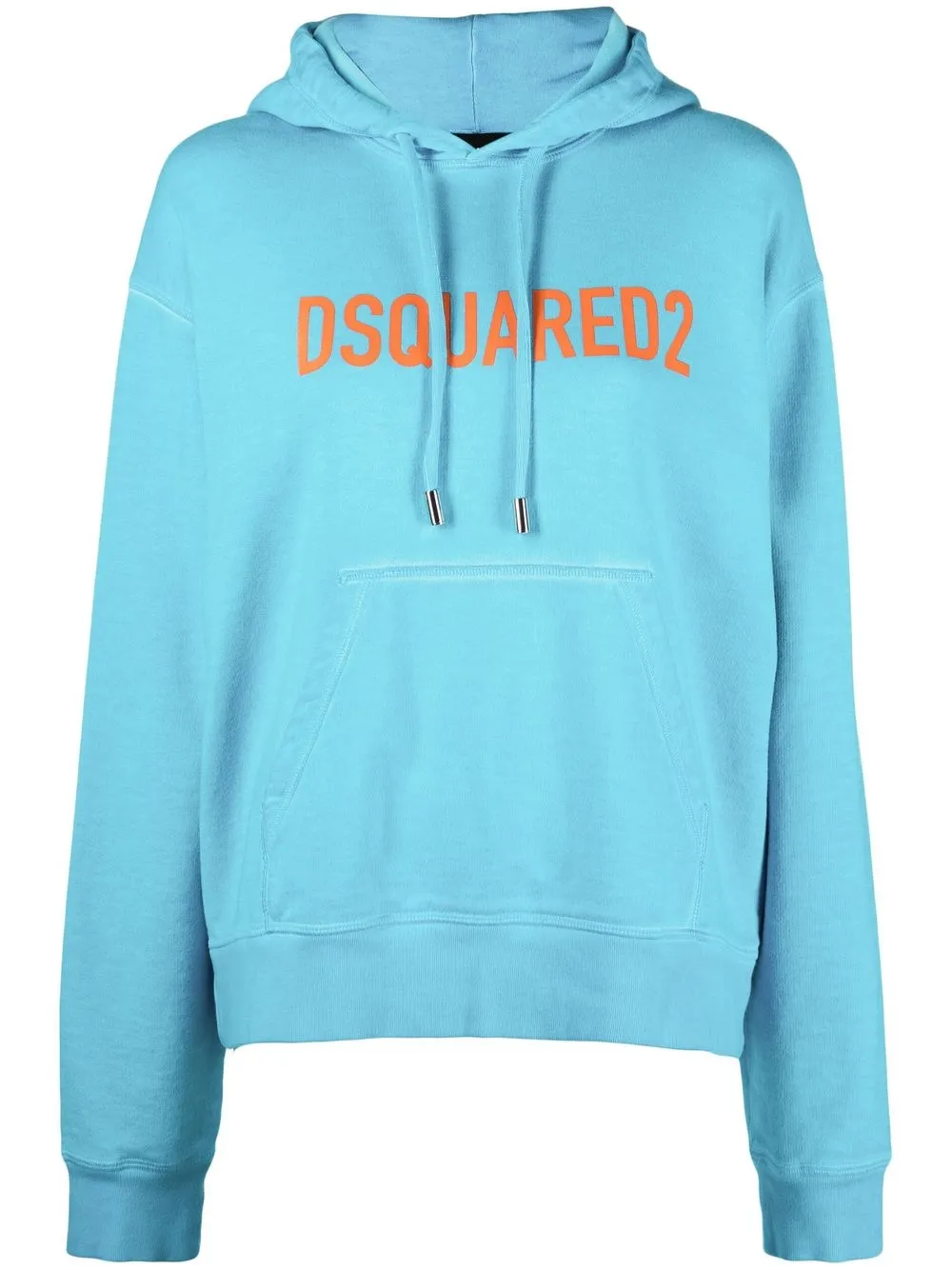 

Dsquared2 logo-print cotton hoodie - Blue