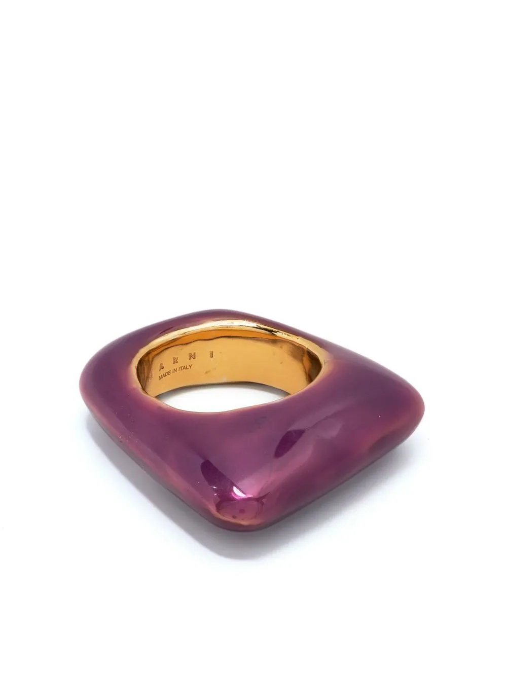 

Marni anillo con forma cuadrada - Morado