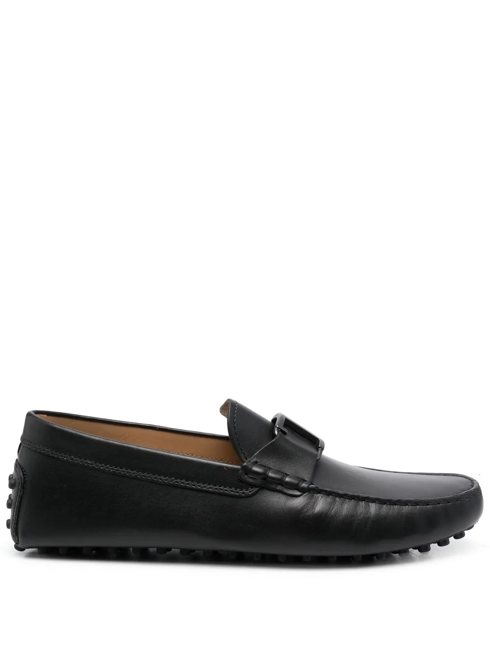 

Tod's almond-toe leather loafers - Black