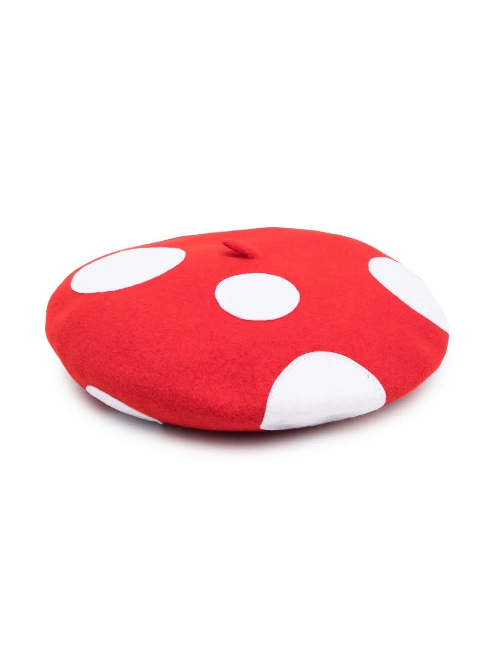 

Stella McCartney Kids gorro tejido con estampado de lunares - Rojo