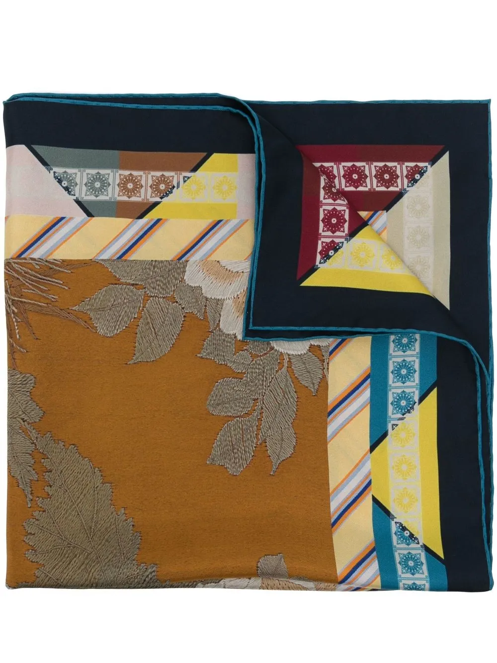 

Pierre-Louis Mascia floral-embroidered silk scarf - Multicolour