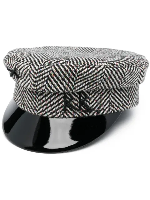 Ruslan Baginskiy herringbone-pattern baker boy cap