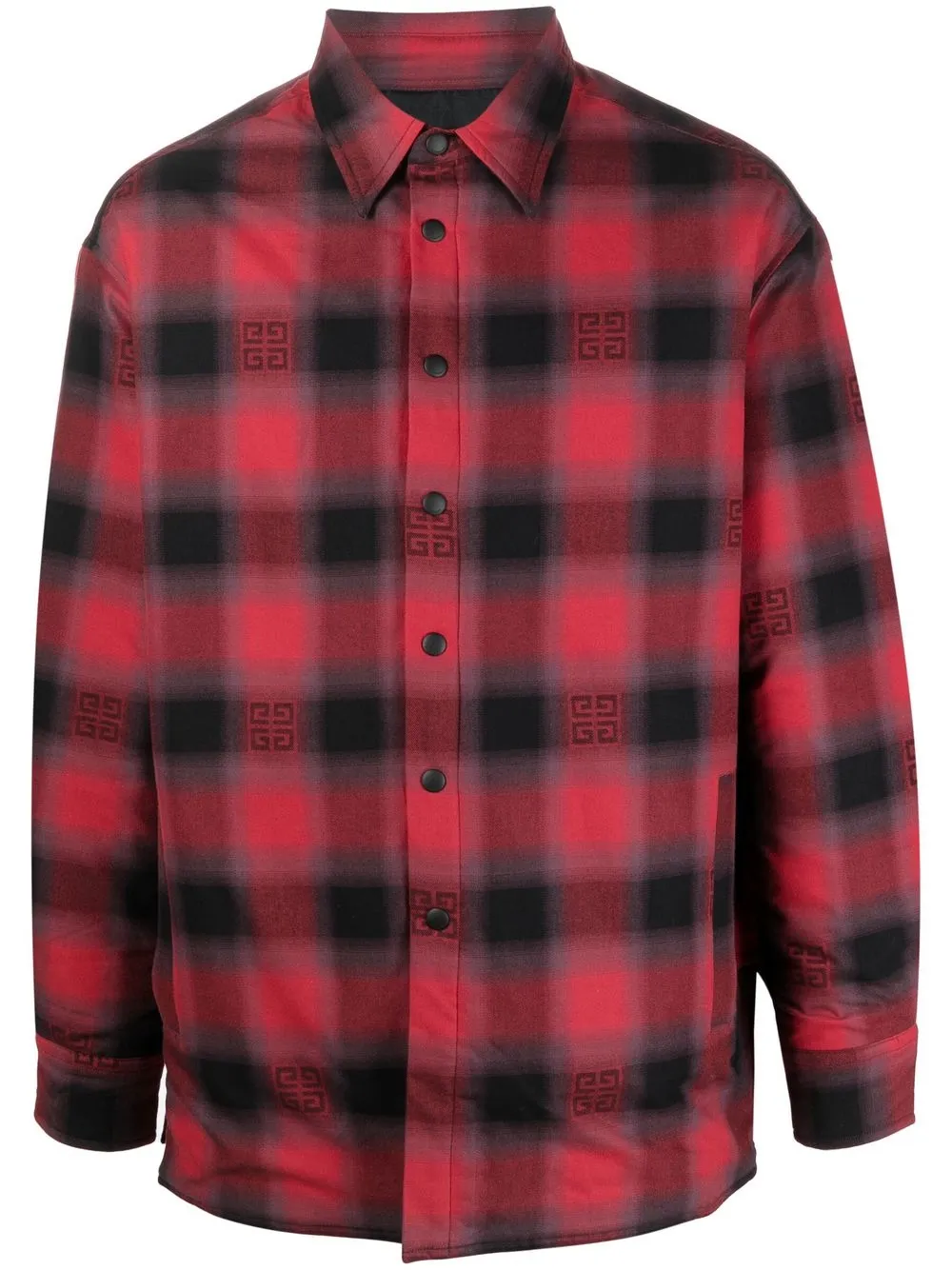 

Givenchy 4G check-print padded shirt - Red