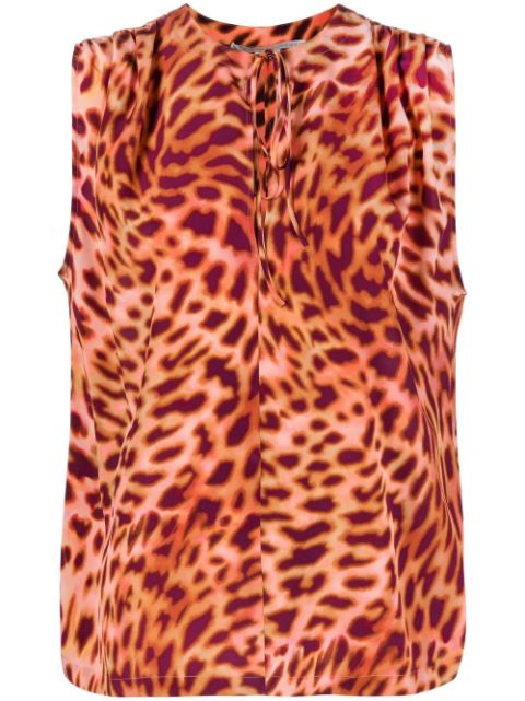 Stella McCartney animal-print sleeveless blouse Women