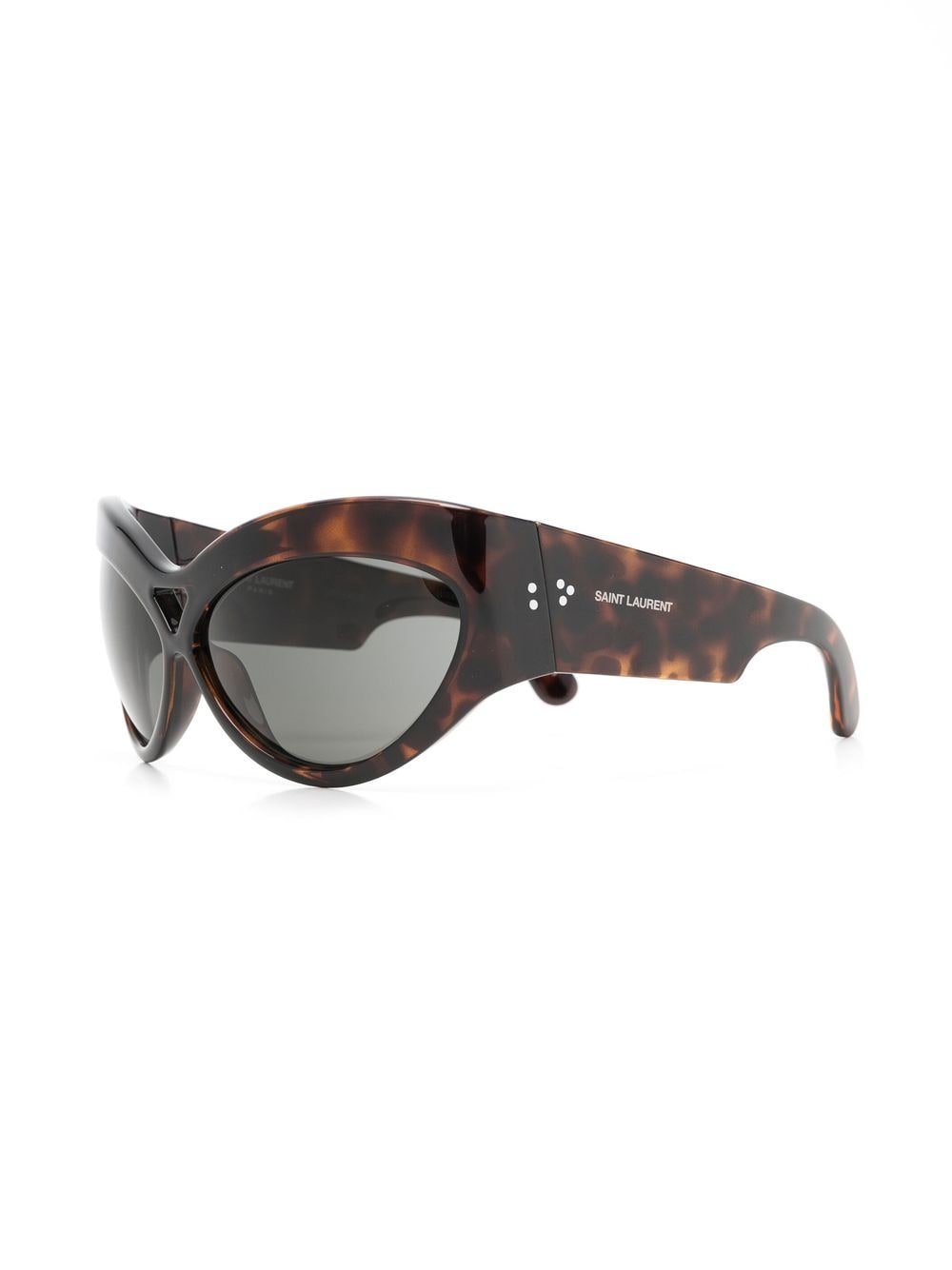 Shop Saint Laurent Sl73 Cat Eye-frame Sunglasses In Brown