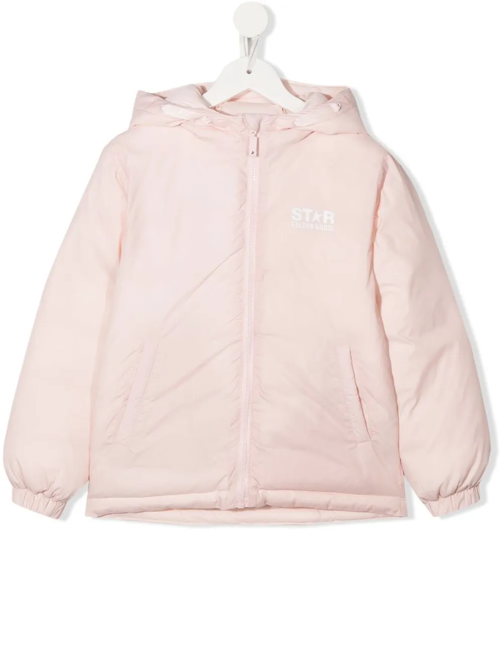 

Golden Goose Kids chamarra con cierre y logo - Rosado
