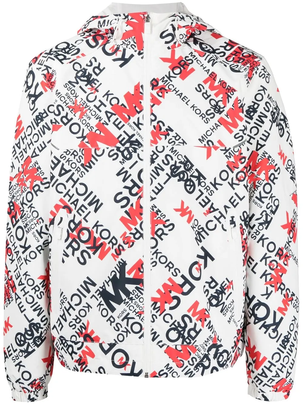 

Michael Kors chamarra con capucha y logo estampado - Blanco
