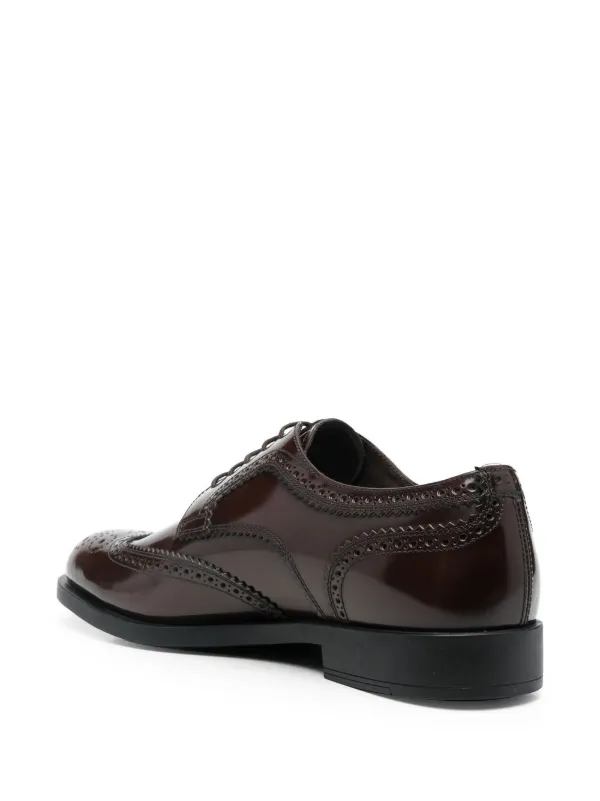 Fratelli Rossetti Lace-Up Calf Leather Brogues - Brown