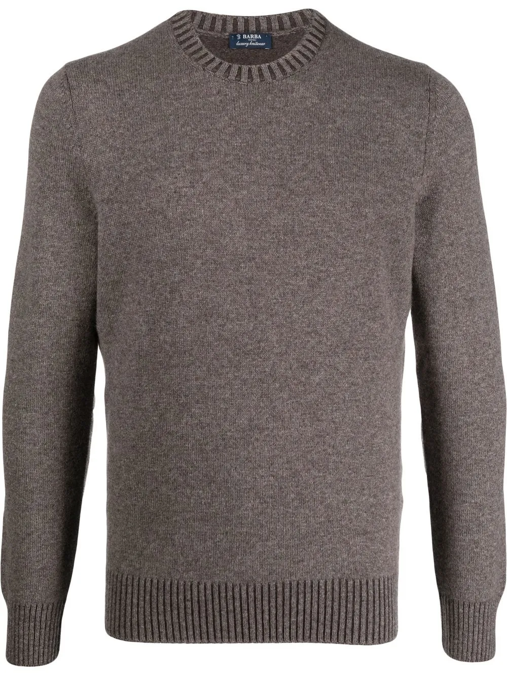 

Barba crew neck cashmere jumper - Brown