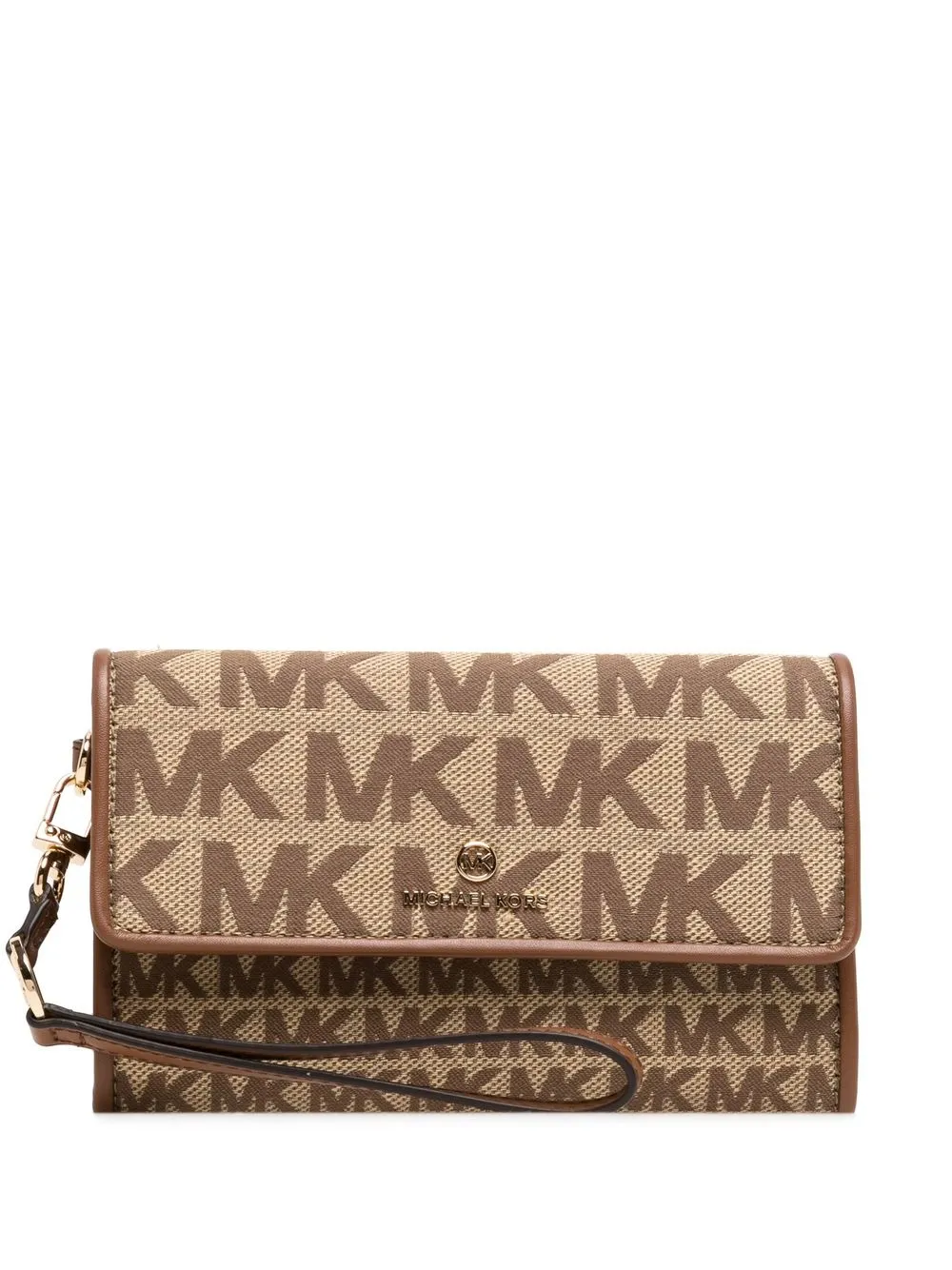 

Michael Michael Kors cartera plegable con logo del monograma - Marrón