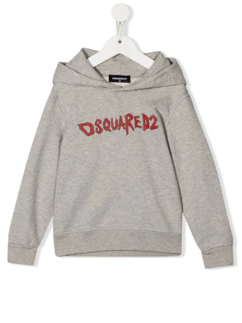 DSQUARED2 KIDS logo-print long-sleeve hoodie