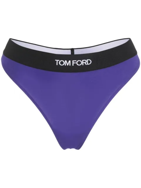TOM FORD logo-print waistband thong