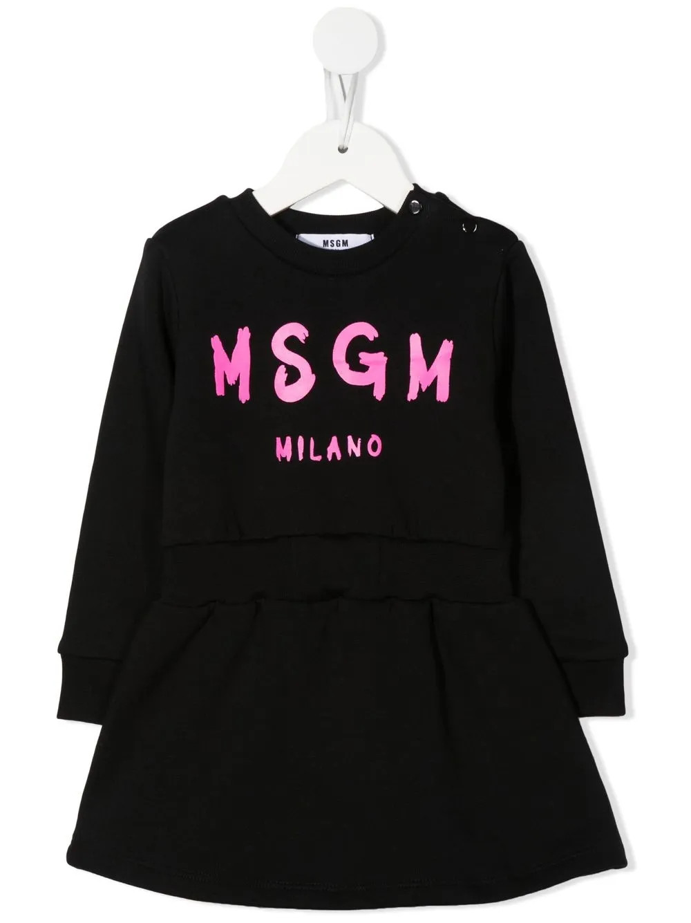 

MSGM Kids logo-print sweater dress - Black