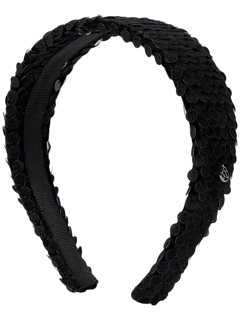 

Maison Michel Miwa logo-plaque headband - Black