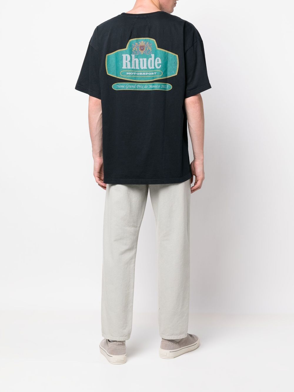 Image 2 of Rhude logo-print cotton T-shirt