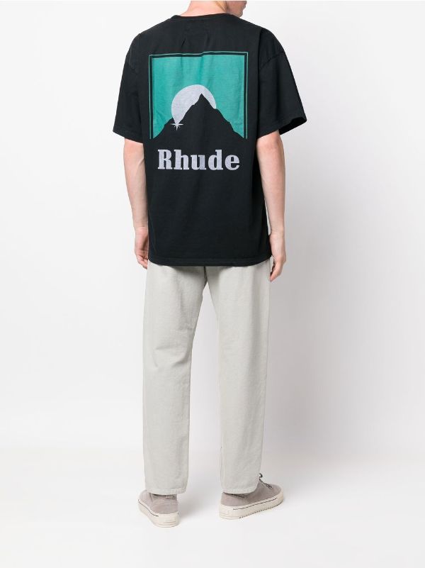 RHUDE Mountain Logo Cotton T-shirt - Farfetch