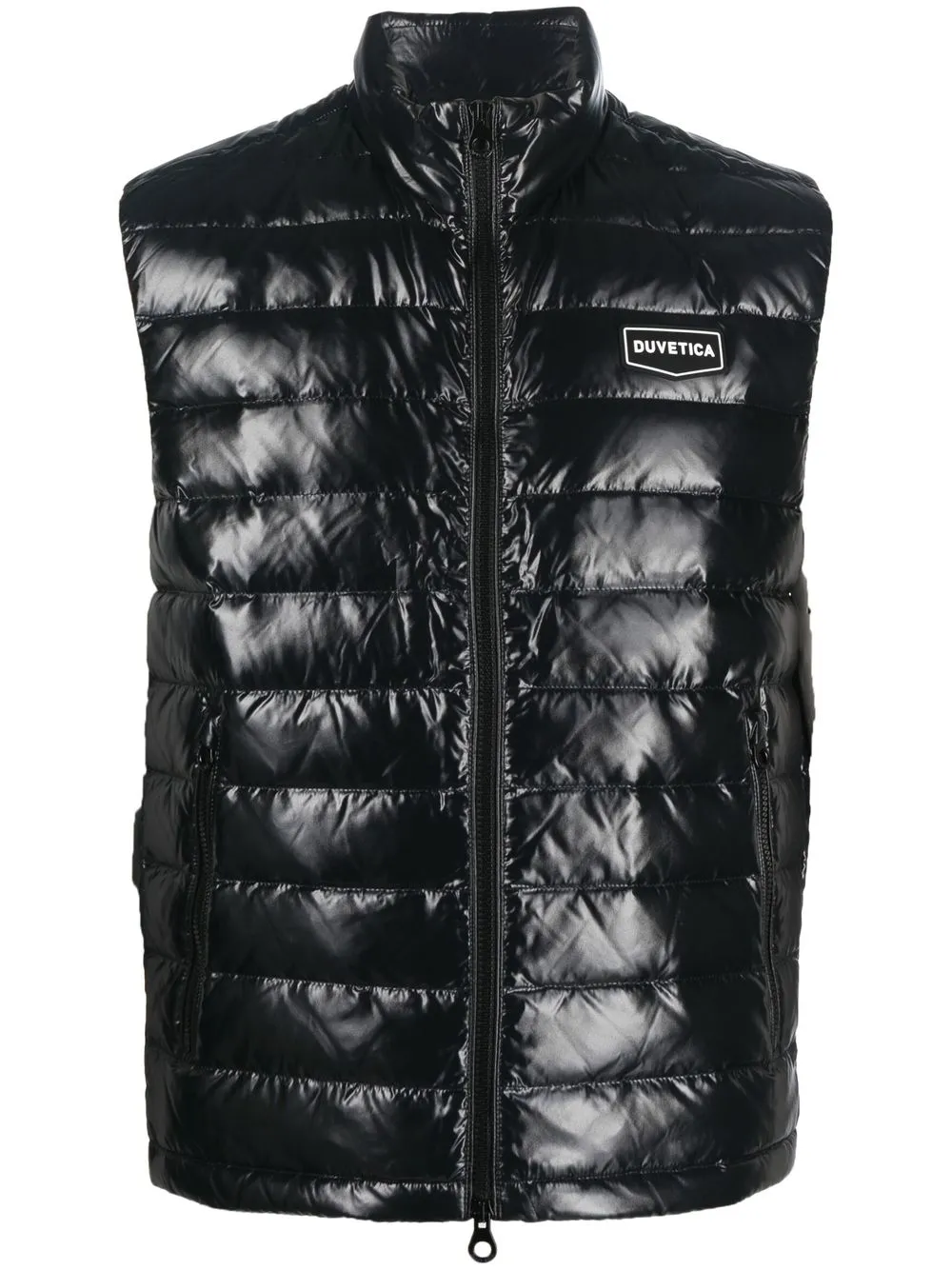 

Duvetica logo-patch quilted down gilet - Black