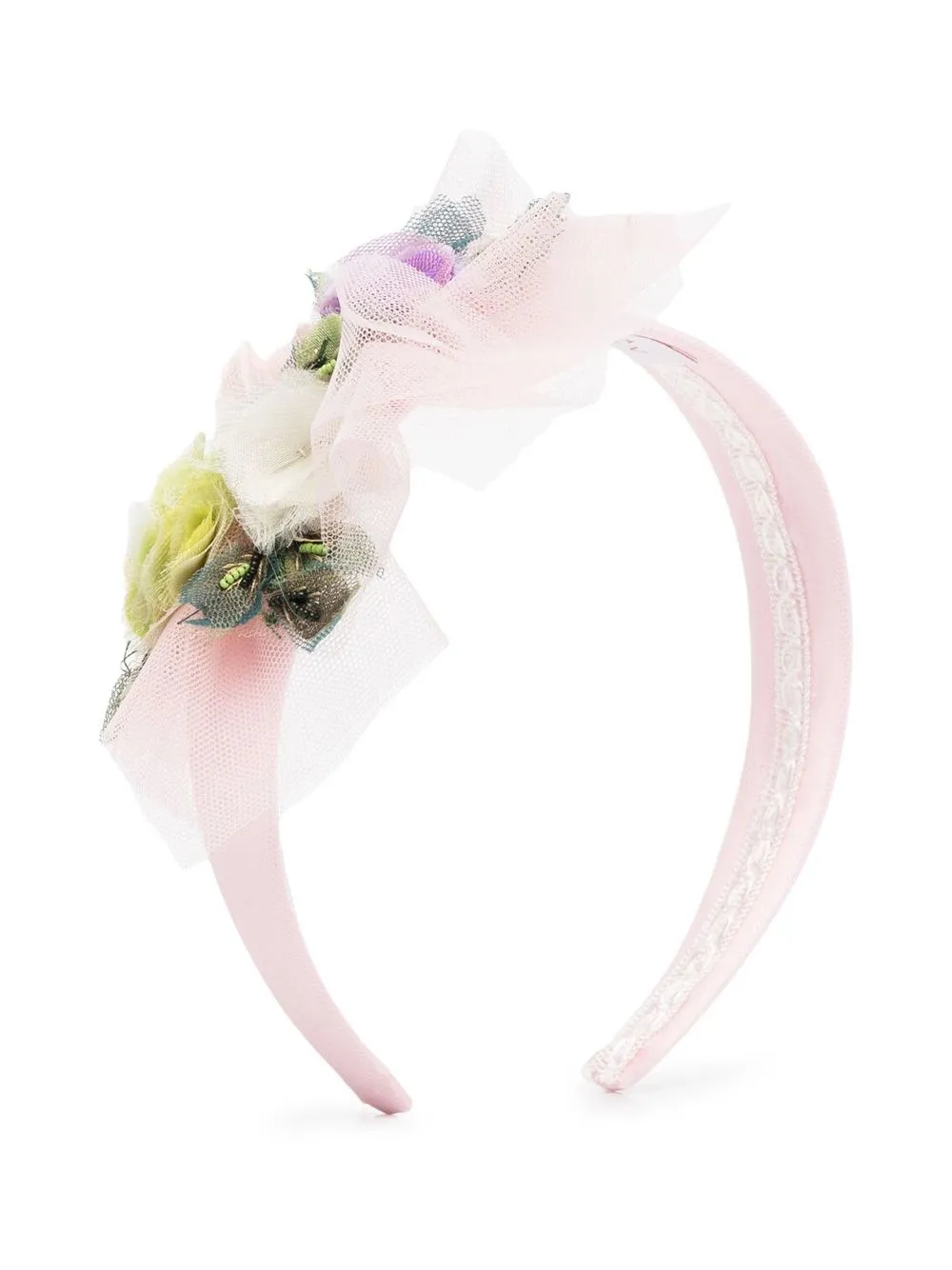 

MARCHESA KIDS COUTURE diadema con detalle de tul floral - Rosado