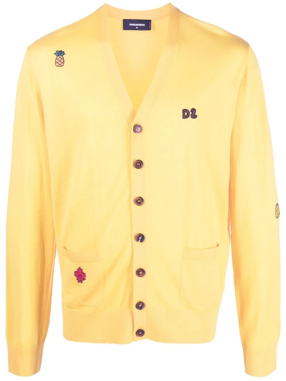 

Dsquared2 cárdigan con logo bordado - Amarillo