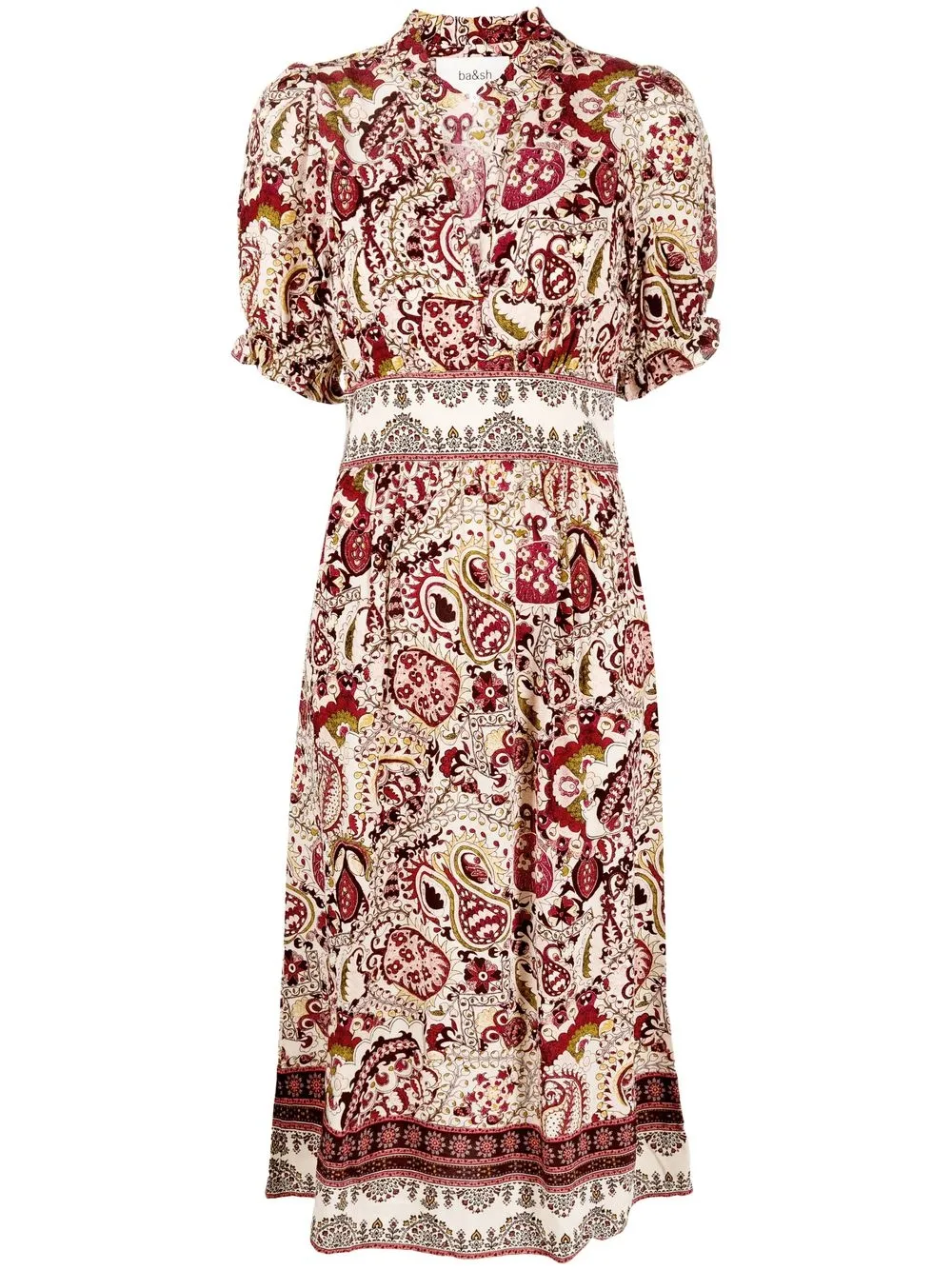 Ba&Sh paisley-print Midi Dress - Farfetch