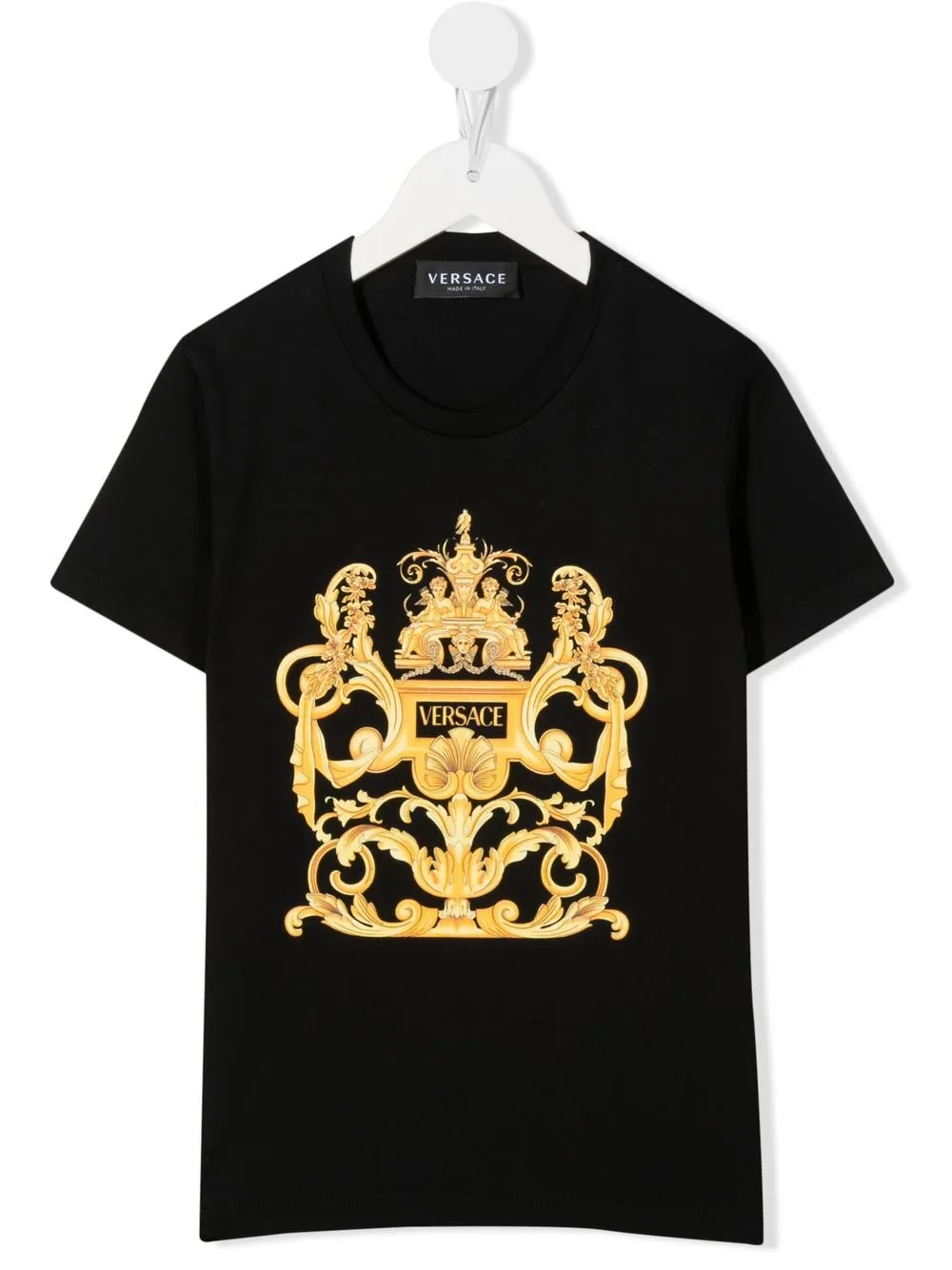 

Versace Kids playera con estampado Barracadacco - Negro