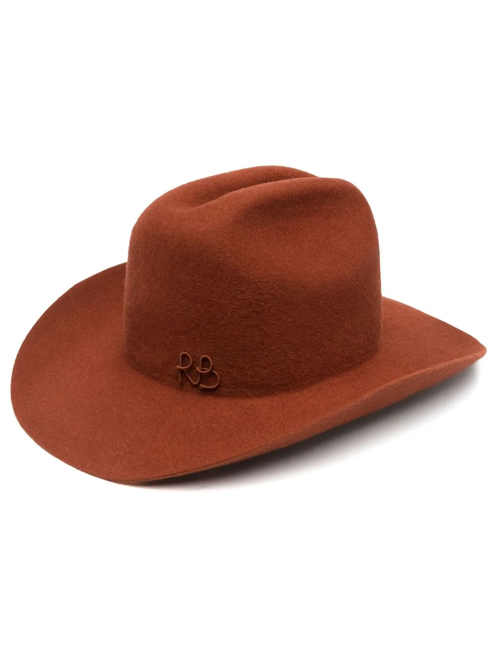 

Ruslan Baginskiy sombrero fedora con logo bordado - Marrón