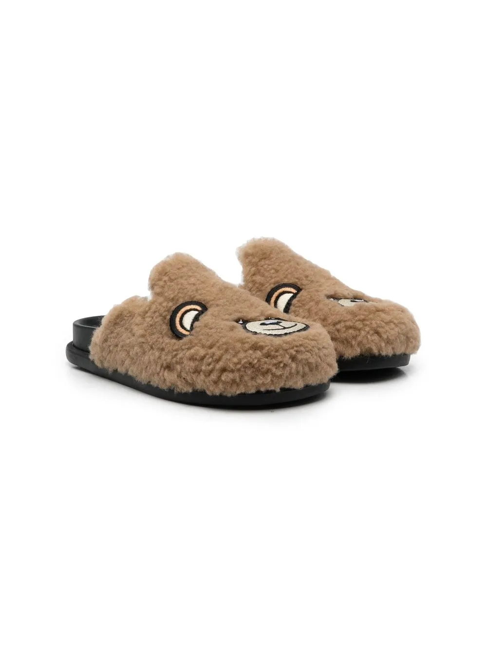 

Moschino Kids Teddy Bear motif slippers - Neutrals