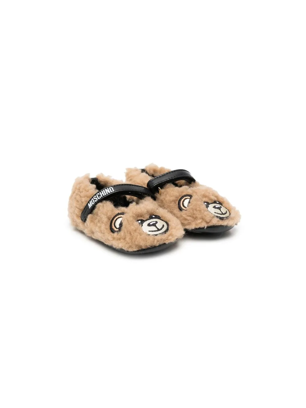 

Moschino Kids Teddy Bear motif ballerina shoes - Brown