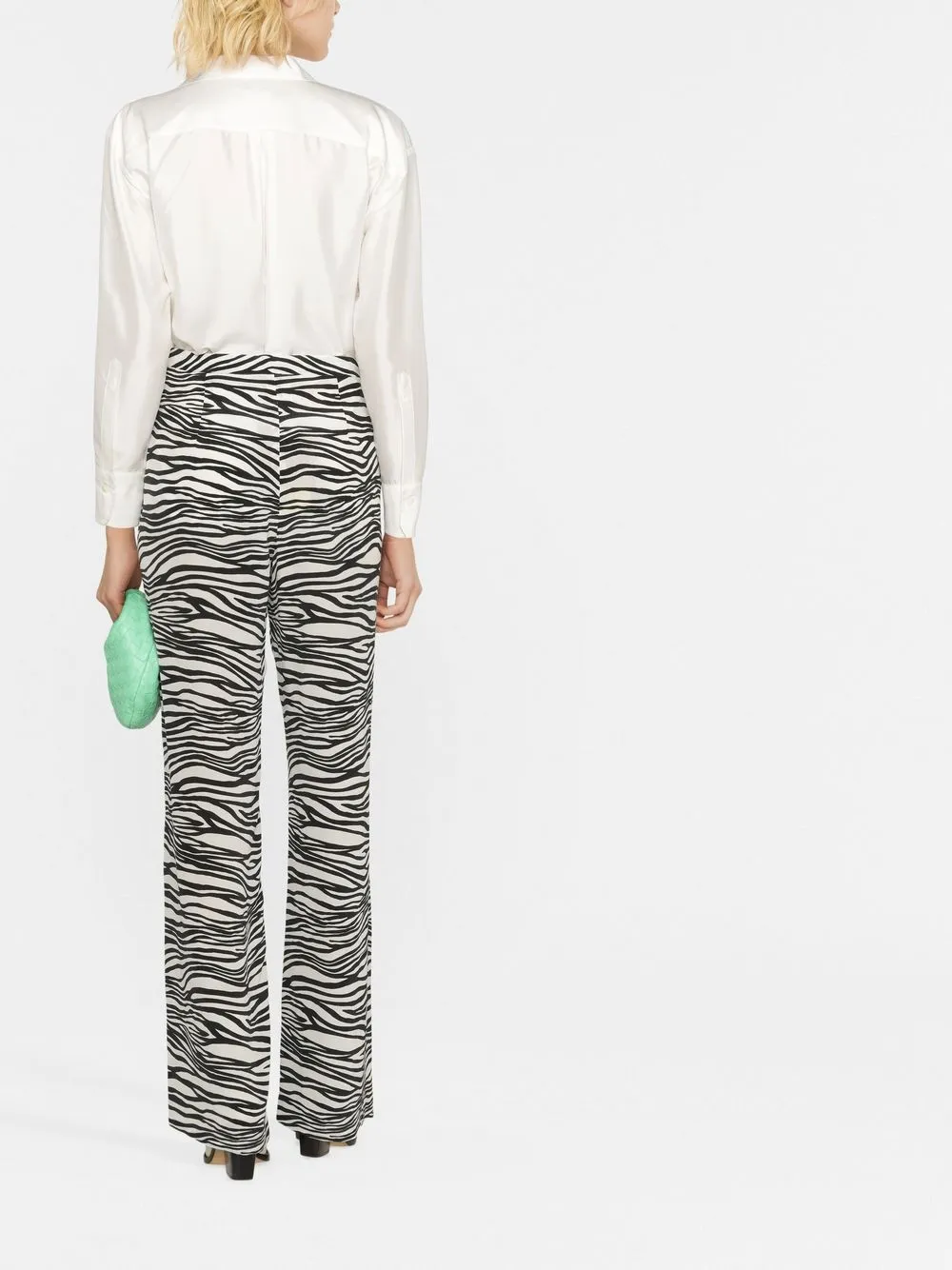 'S Max Mara Broek met zebraprint Wit