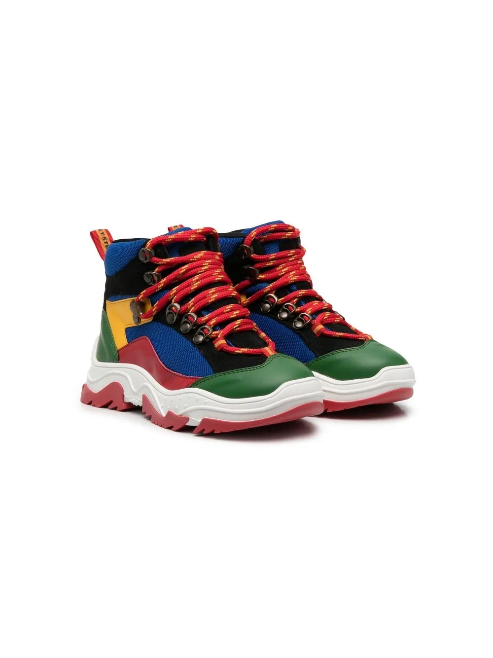 

Stella McCartney Kids colour-block high-top sneakers - Green