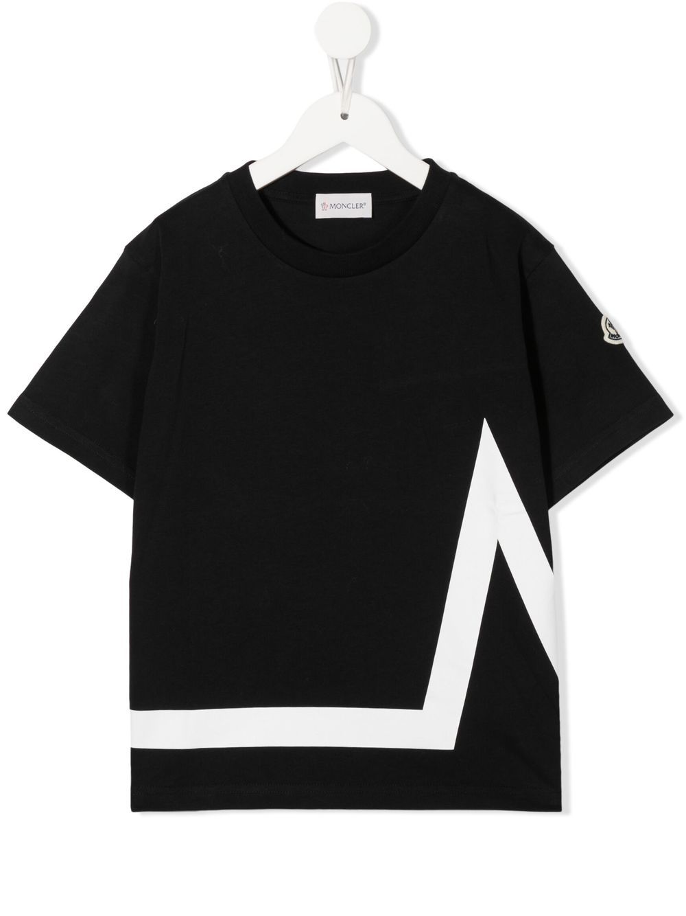 

Moncler Enfant playera manga corta con logo estampado - Negro