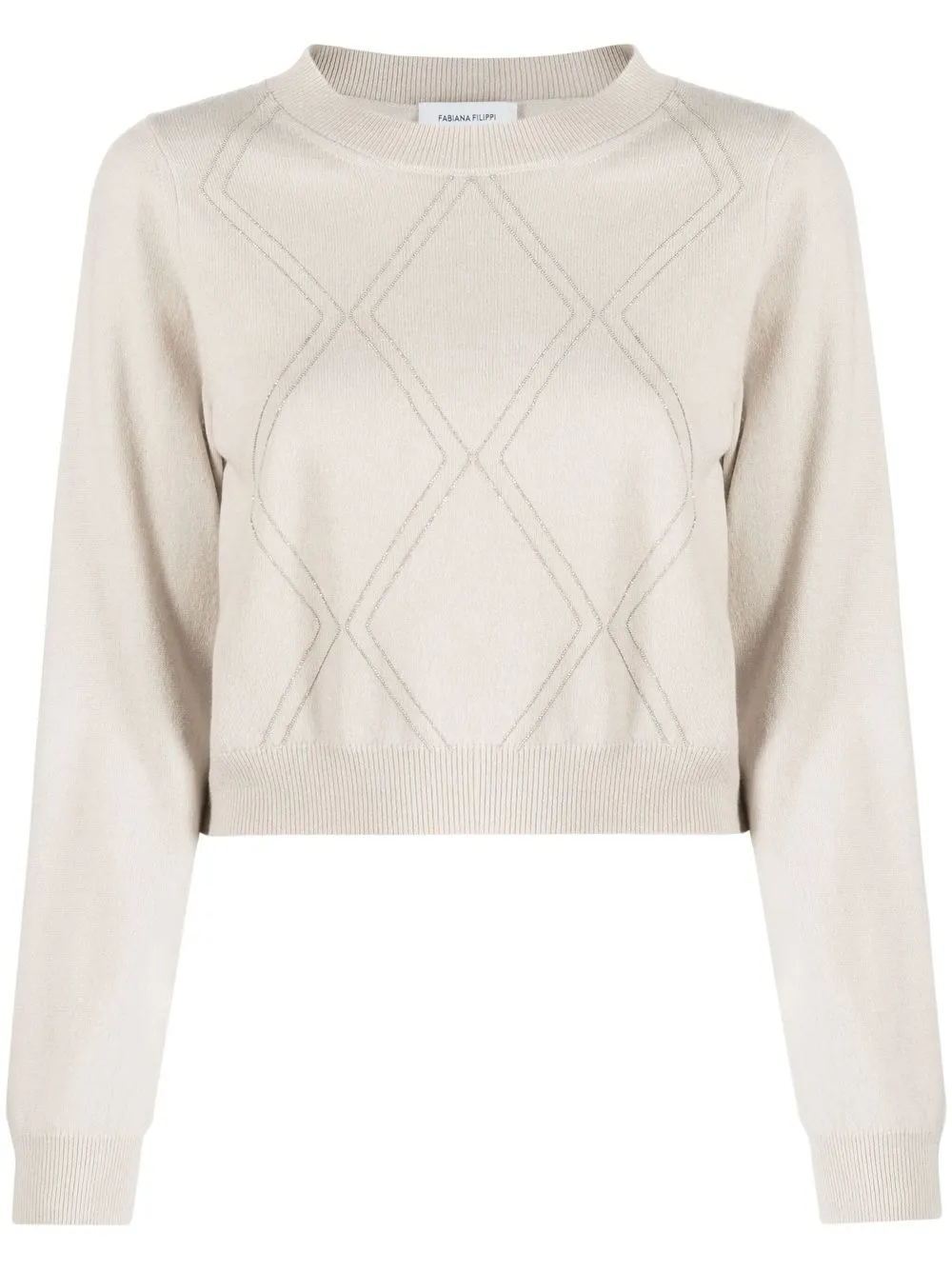 

Fabiana Filippi bead-detail crew-neck jumper - Neutrals