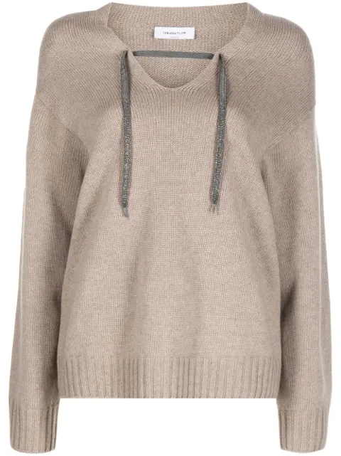 Fabiana Filippi Hoodie mit V-Ausschnitt