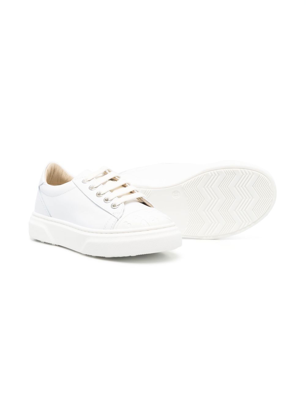 MM6 Maison Margiela Kids Sneakers met logo-reliëf - Wit